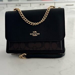 Coach-Klare Crossbody Bag in Signature Canvas- Gold/Brown/Black
